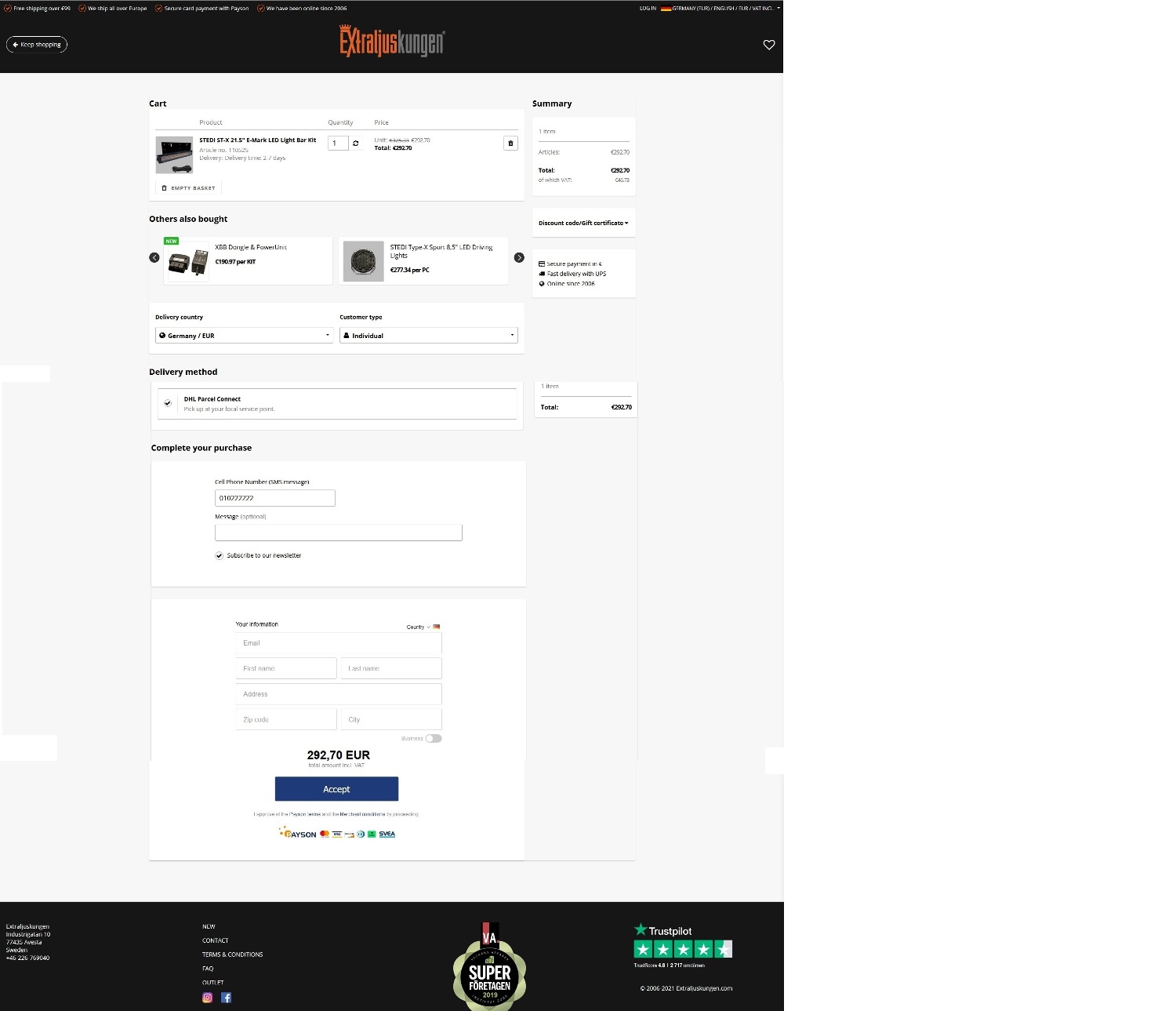 How to order | Extraljuskungen